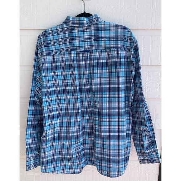 Panhandle Slim Tuf Cooper Performance Blue Plaid Button up XL long sleeve - Picture 2 of 9